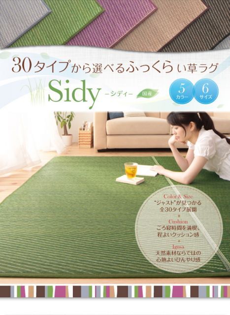 ラグマット 191×191cm Sidy ライトブラウン 30タイプから選べる国産ふっくらい草ラグ Sidy シディ 代引不可 MARWIL-DEMENAGEMENTS_CH