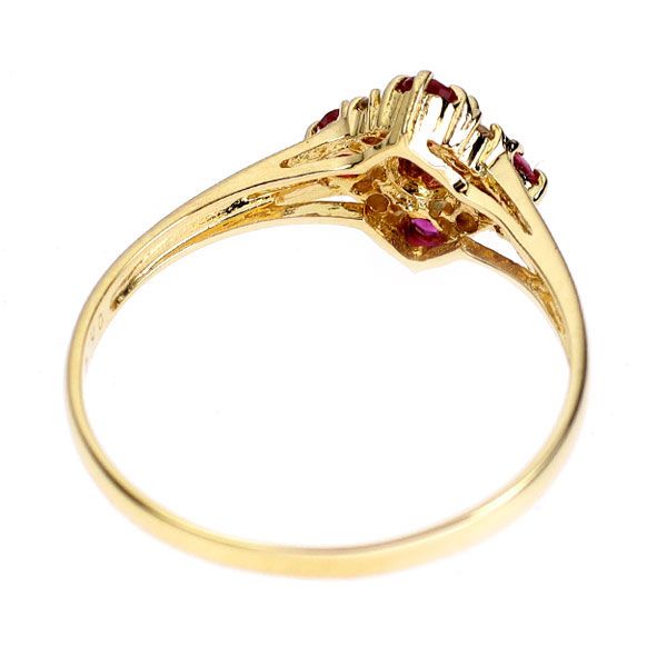 K18YG ルビー ダイヤモンド リング D0.04ct