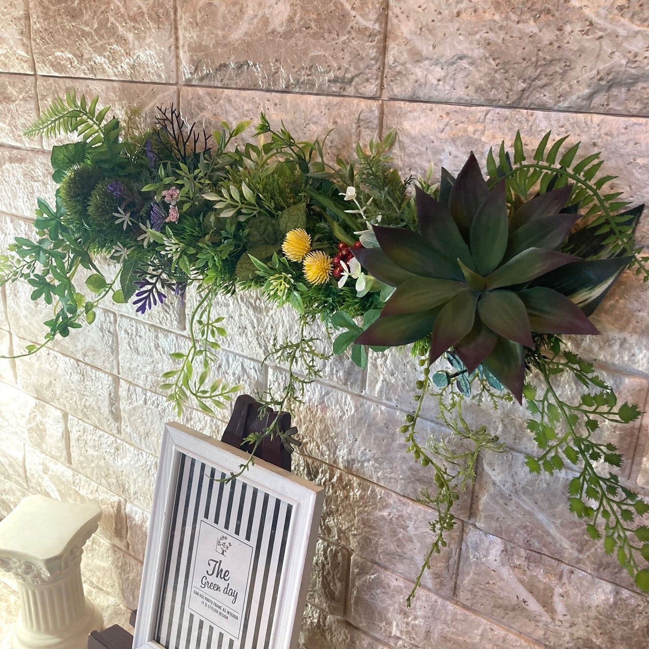 光触媒 人工観葉植物 ウォールグリーン フェイク フラワー40530 【公式