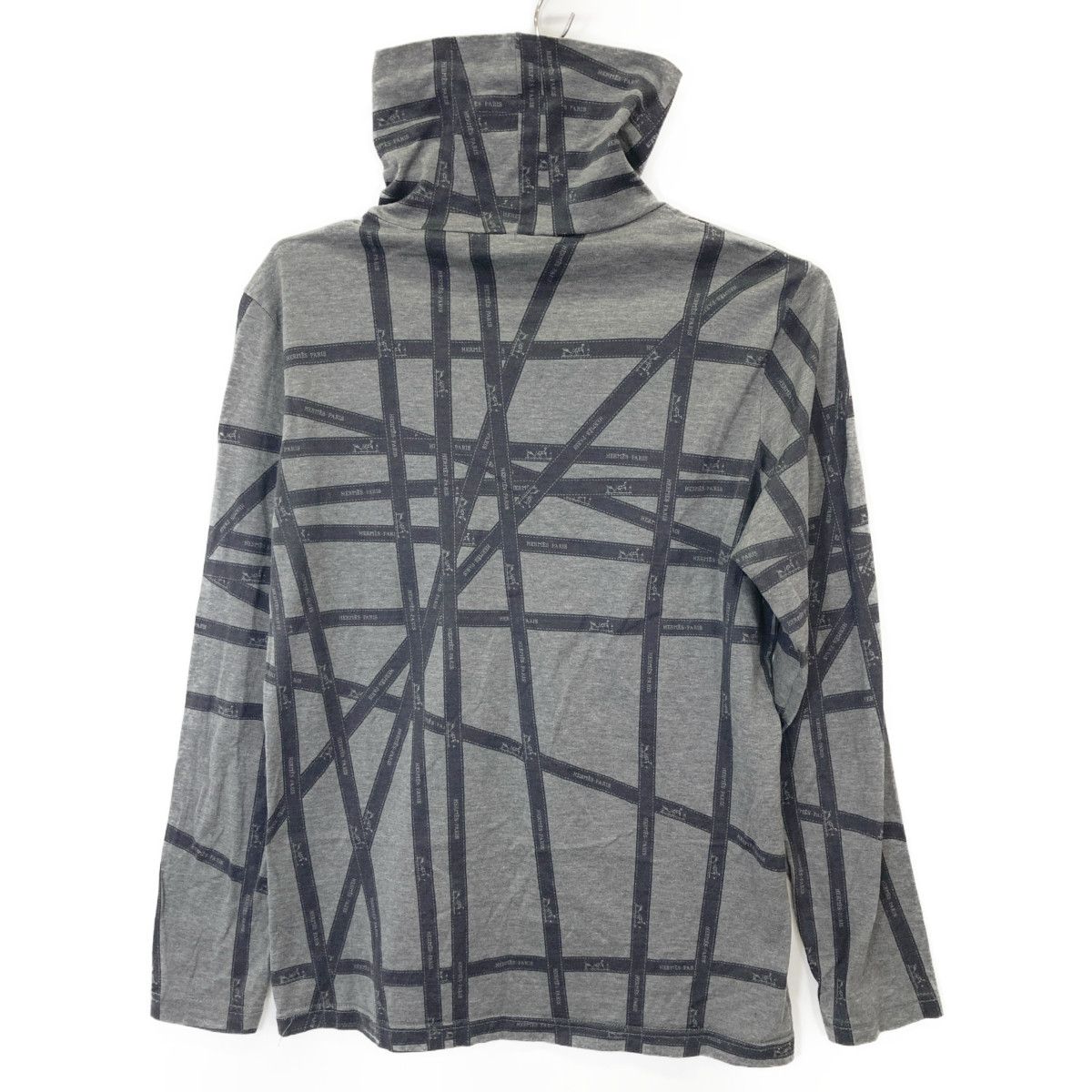 エルメス　HERMES マルジェラ期　長袖　トップス　リボン　Tシャツ HERMES エルメス ボルデュック柄 長袖Tシャツ リボン マルジェラ