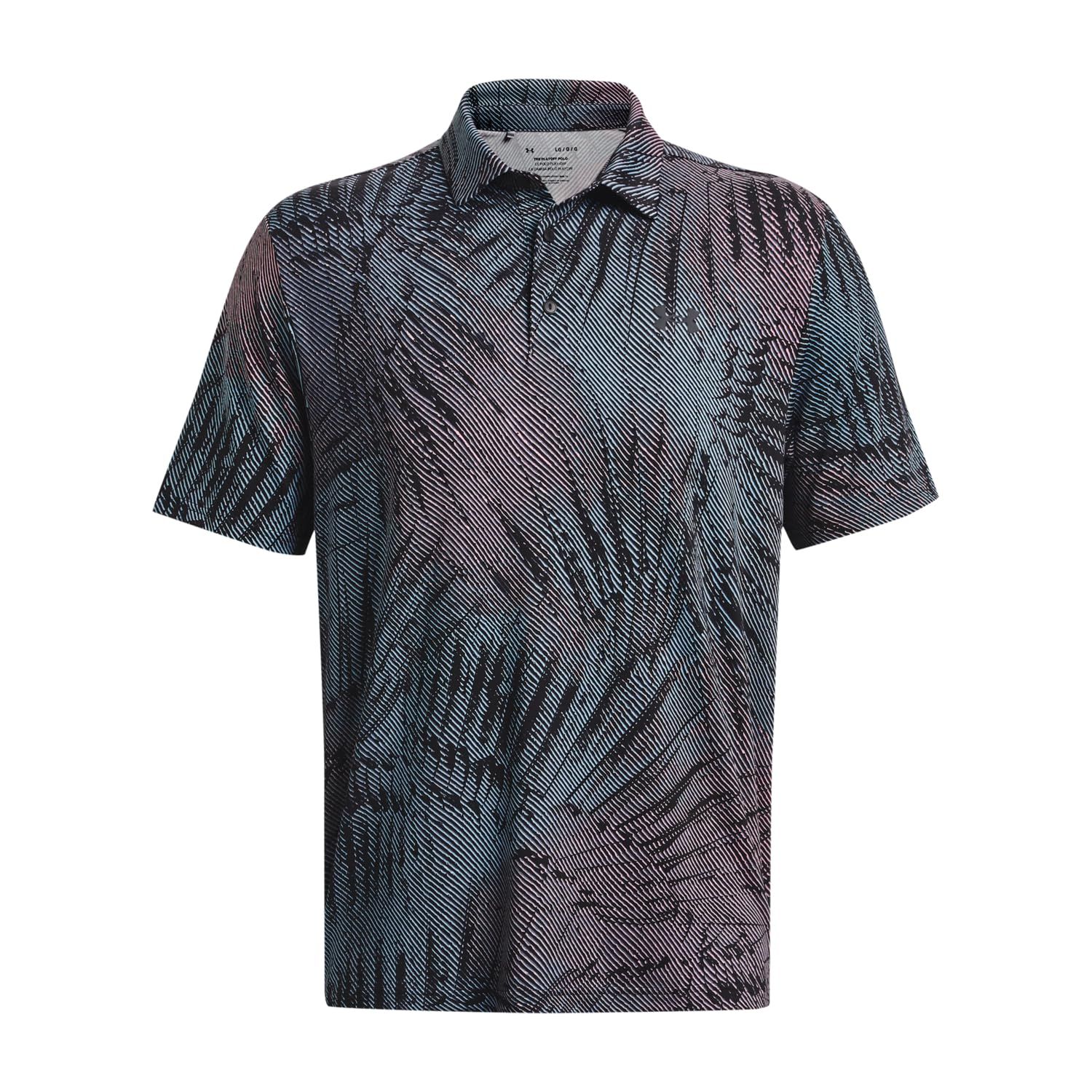 アンダーアーマー UA Playoff Polo 3.0 Print Black Pink Fizz Black MD Black Pink Fizz Black M