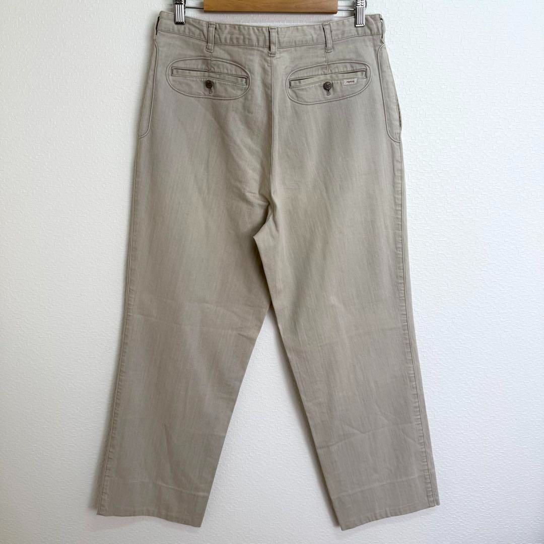 今 話題 の 人気 商品 PAPAS 日本製 ベージュ コットンパンツ タックチノパン パパス パンツ