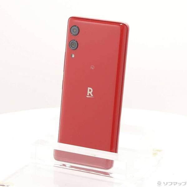 ケース付美品 Rakuten Handset5G クリムゾンレッド 128GB 中古品〕 Rakuten Hand 5G 128GB クリムゾンレッド P780 楽天