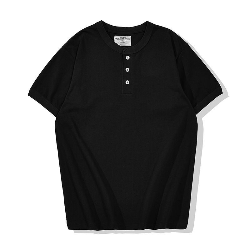 コットンメンズＴシャツ アメカジ 無地 ポロシャツ POLO TEE 半袖 Tシャツ