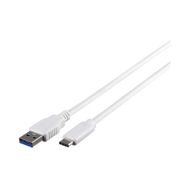 （まとめ） バッファローUSB3.1 Gen1ケーブル（A to C） ホワイト 0.5m BSUAC31105WH 1本 【×3セット】
