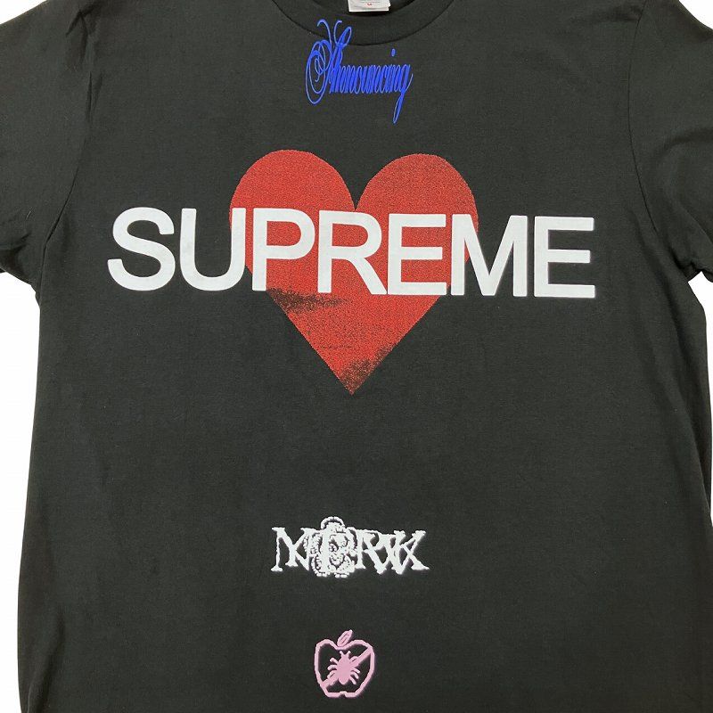 シュプリーム SUPREME 美品 25SS Announcing Tee アナウシング ハート