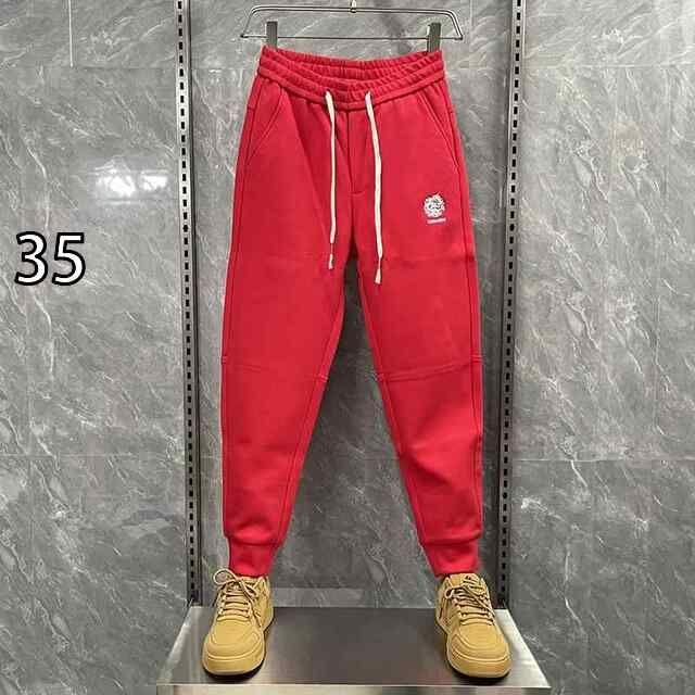 [35]メンズ ファッション 服  オシャレ シンプル 大 かっこいい 大きいサイズ ストリート 紳士服  春秋 ドラゴン 赤 九分丈 パンツ スリム パンツ