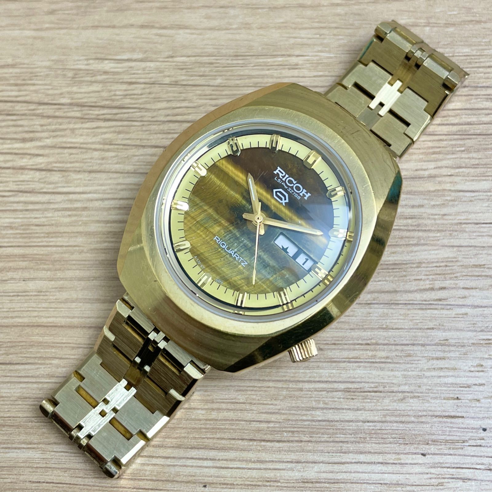 RICOH リクォーツ DX5 570011C LSI 32768 本物保証，安い 動作未確認 RICOH 腕時計 クォーツ LSI 32768