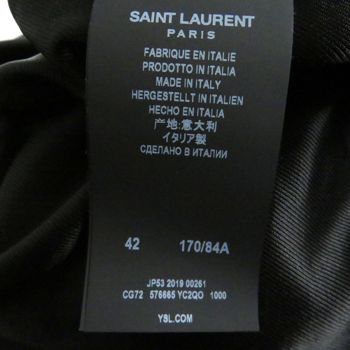 極美品□2019年製 SAINT LAURENT PARIS/サンローランパリ 576665 ロゴ