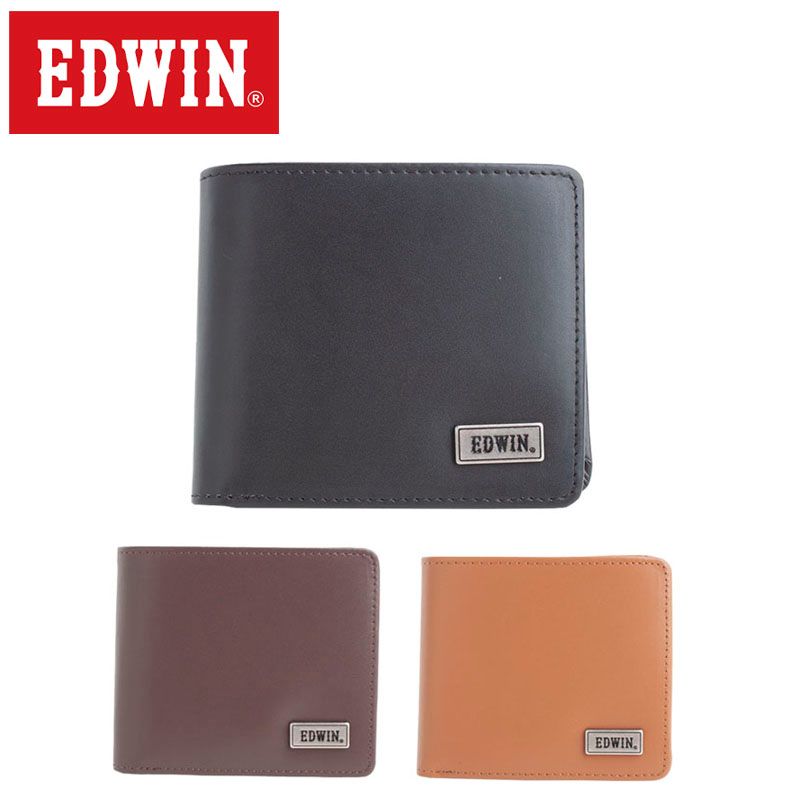エドウィン EDWIN 二つ折り財布 ボンデッドレザー 小銭入れ付き メンズ 22269255 0510745 日本正規品 