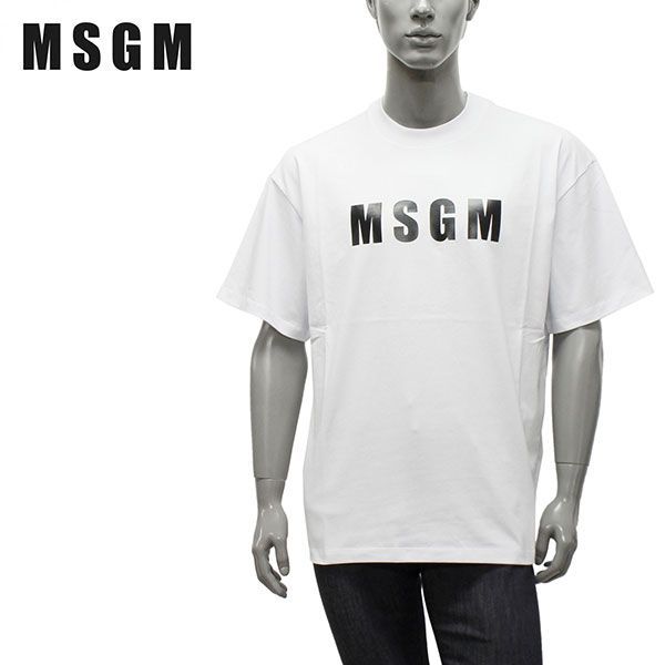 エムエスジーエム MSGM ロゴプリント オーバーサイズ Tシャツ