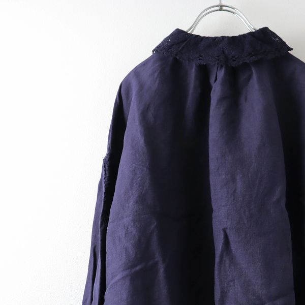 2023SS nest Robe ネストローブ リネン×レース ショートブラウス F  