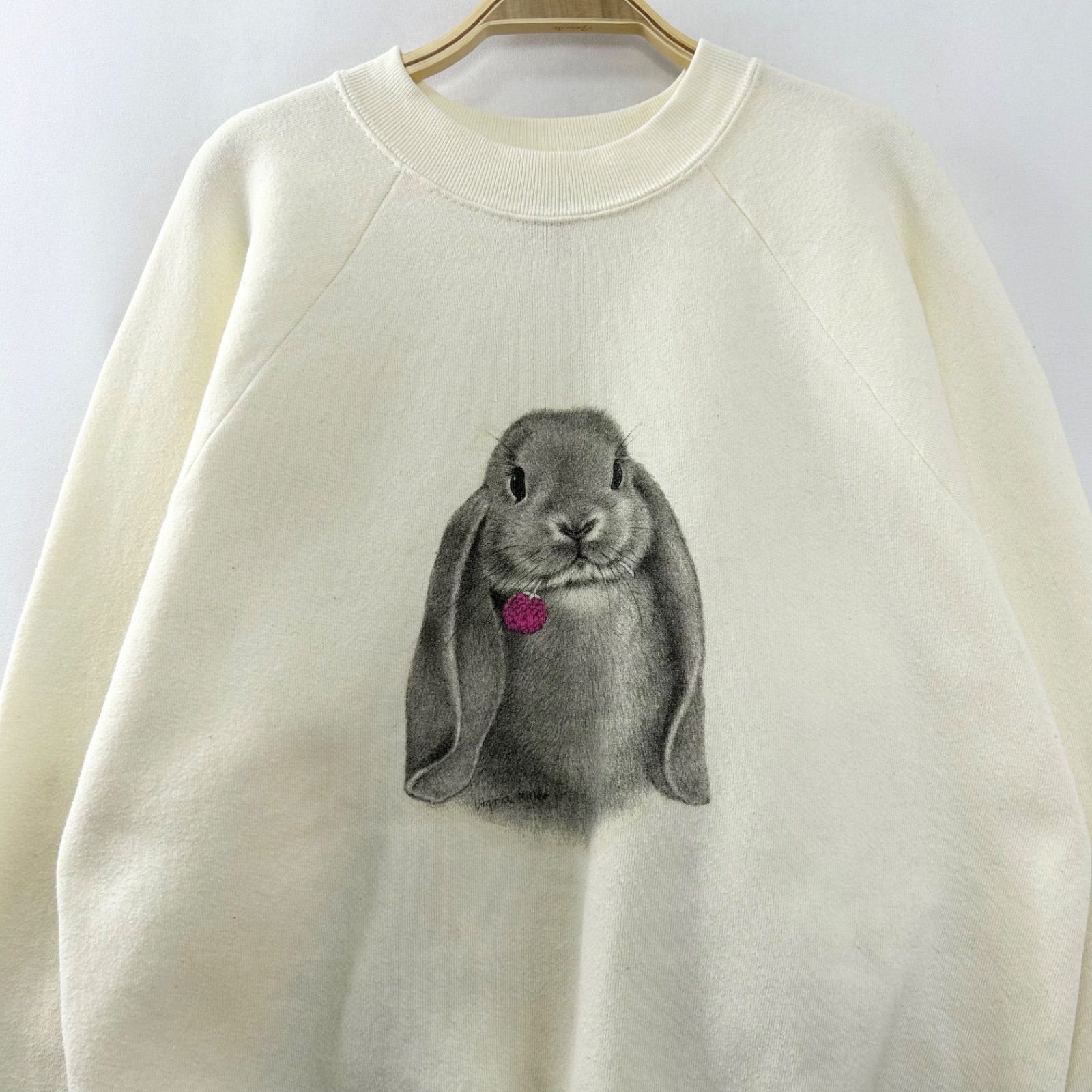 90s USA製 ロップイヤーラビット フルーツオブザルーム プリント