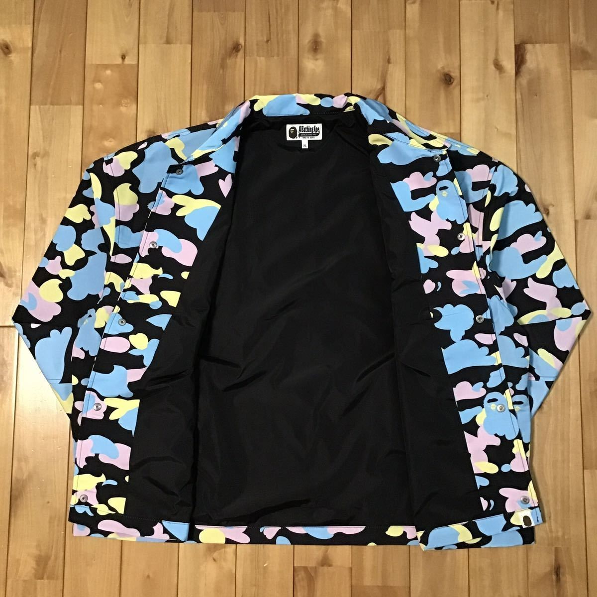 ☆XL☆ New multi camo coach jacket a bathing ape BAPE cotton candy