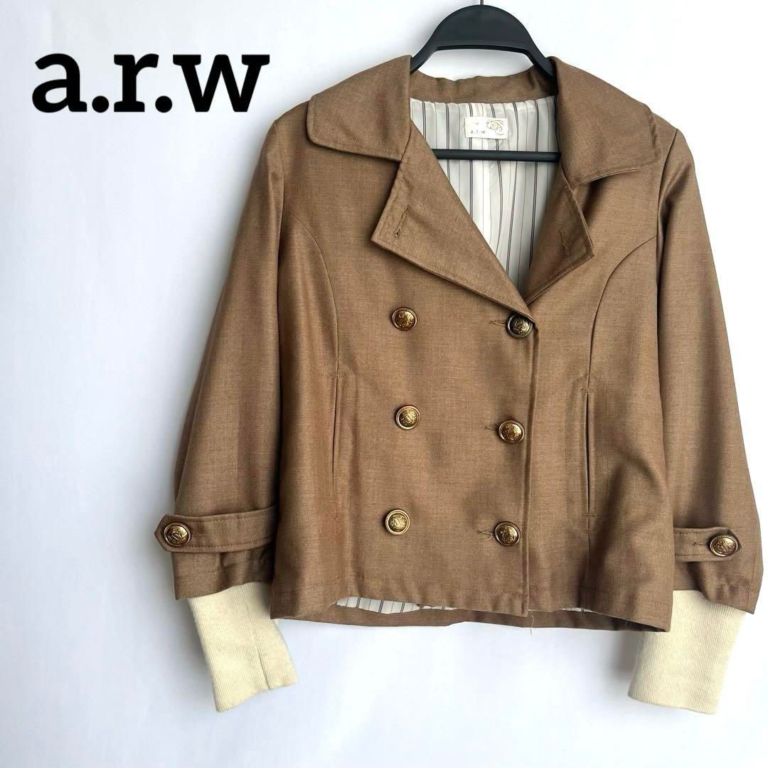 a.r.w arrow アロー ジャケット アウター ブラウン 長袖 M - メルカリ