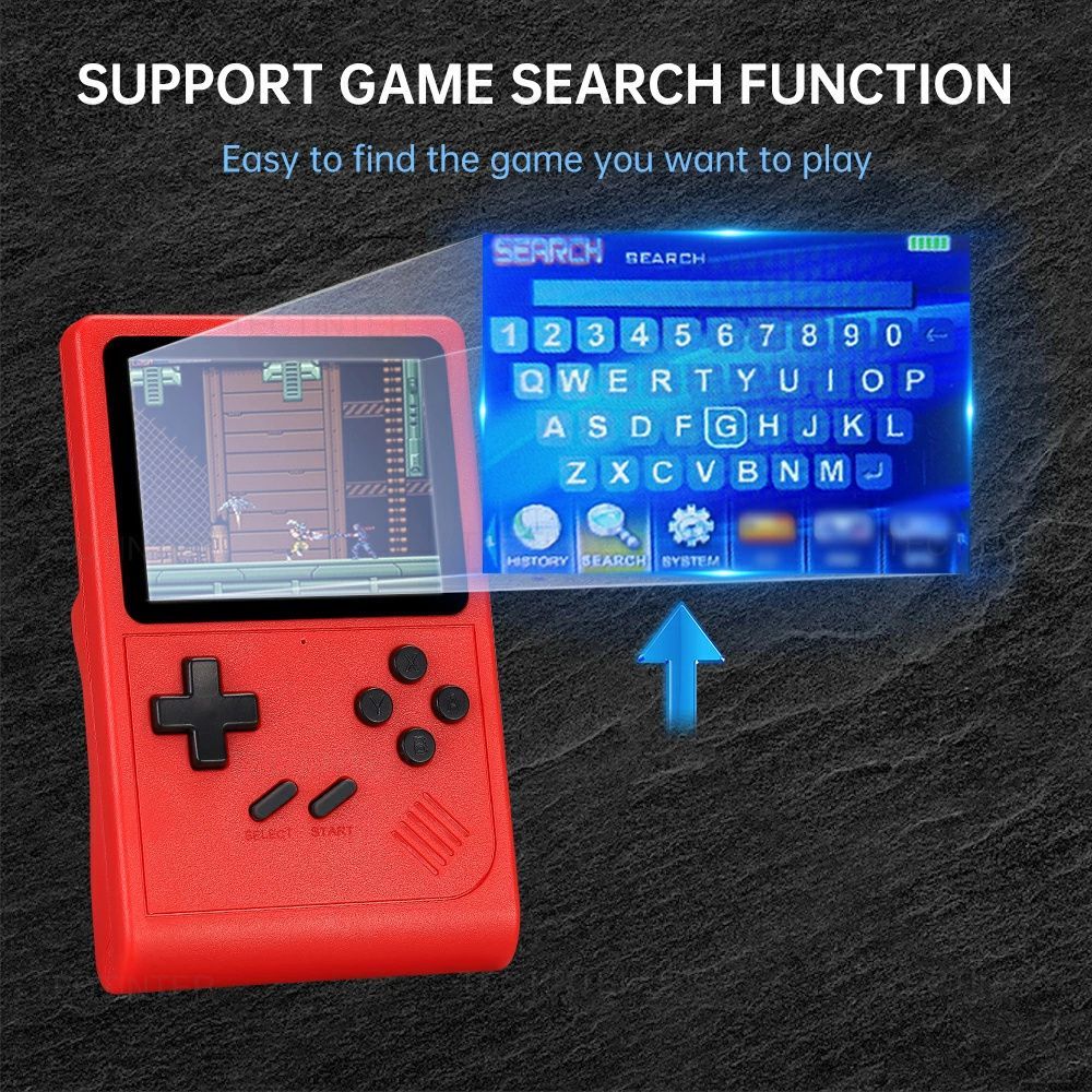 YXJ0010 GB300 ポータブルハンドヘルドゲームプレーヤー 3.0 インチ画面 TV ビデオゲームコンソール AV 出力レトロゲームコンソール内蔵 8G 6000+ ゲーム