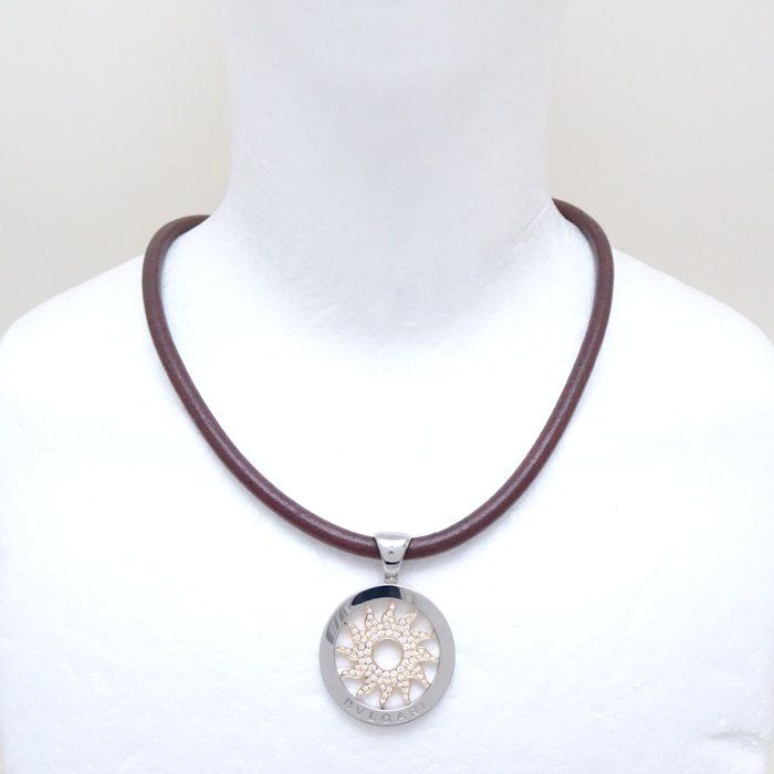 未使用 BVLGARI ブルガリ トンドサン ネックレス K18 レザー 楽天市場】ブルガリ Bvlgari K18 トンドサンネックレスM 約48cm