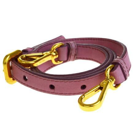 【中古】 プラダ PRADA バッグ用 ショルダーストラップ ピンク レザー 03SA102