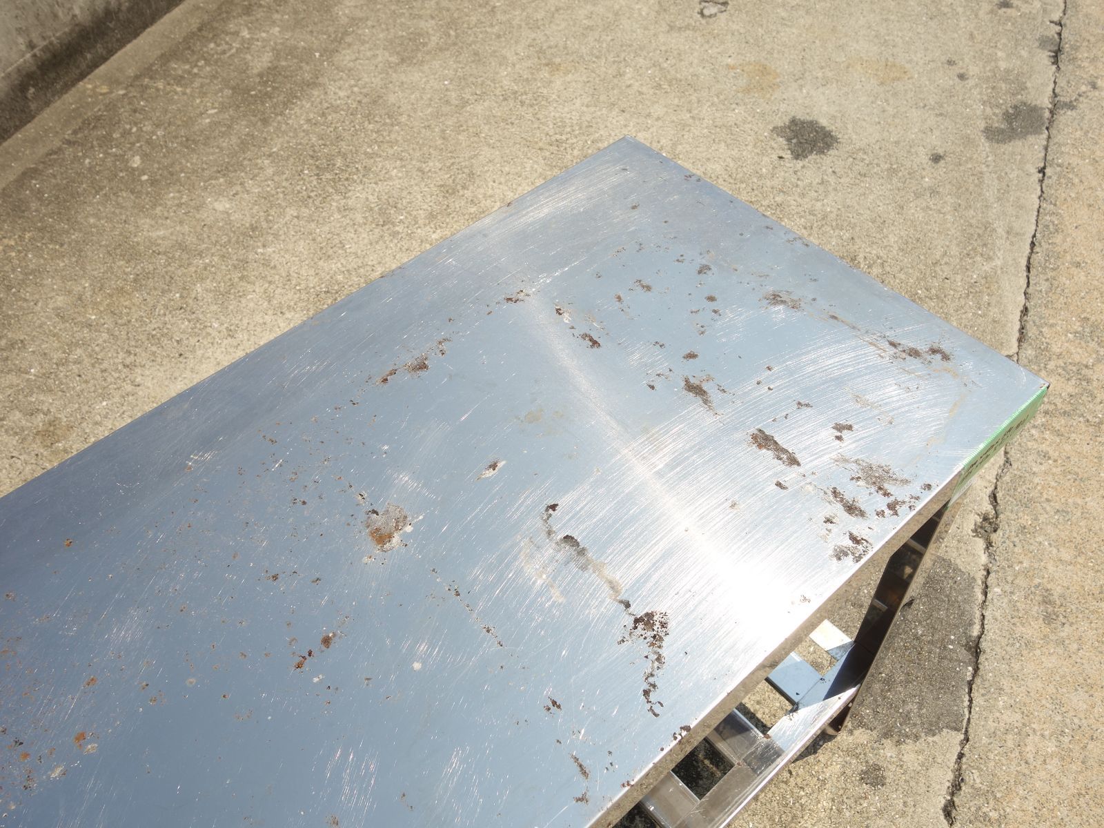 中古】M▽業務用 厨房 作業台 棚 ステンレス コンロ台 (Fe1828) 中古】M▽