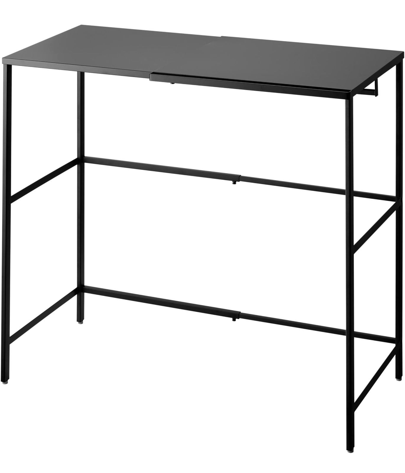 収納ラック 棚 スーツケース tower フック付き タワー 約W51～92×D48×H85cm スペースを有効活用 ブラック キャリーケース上ラック 4371 伸縮 山崎実業 Yamazaki