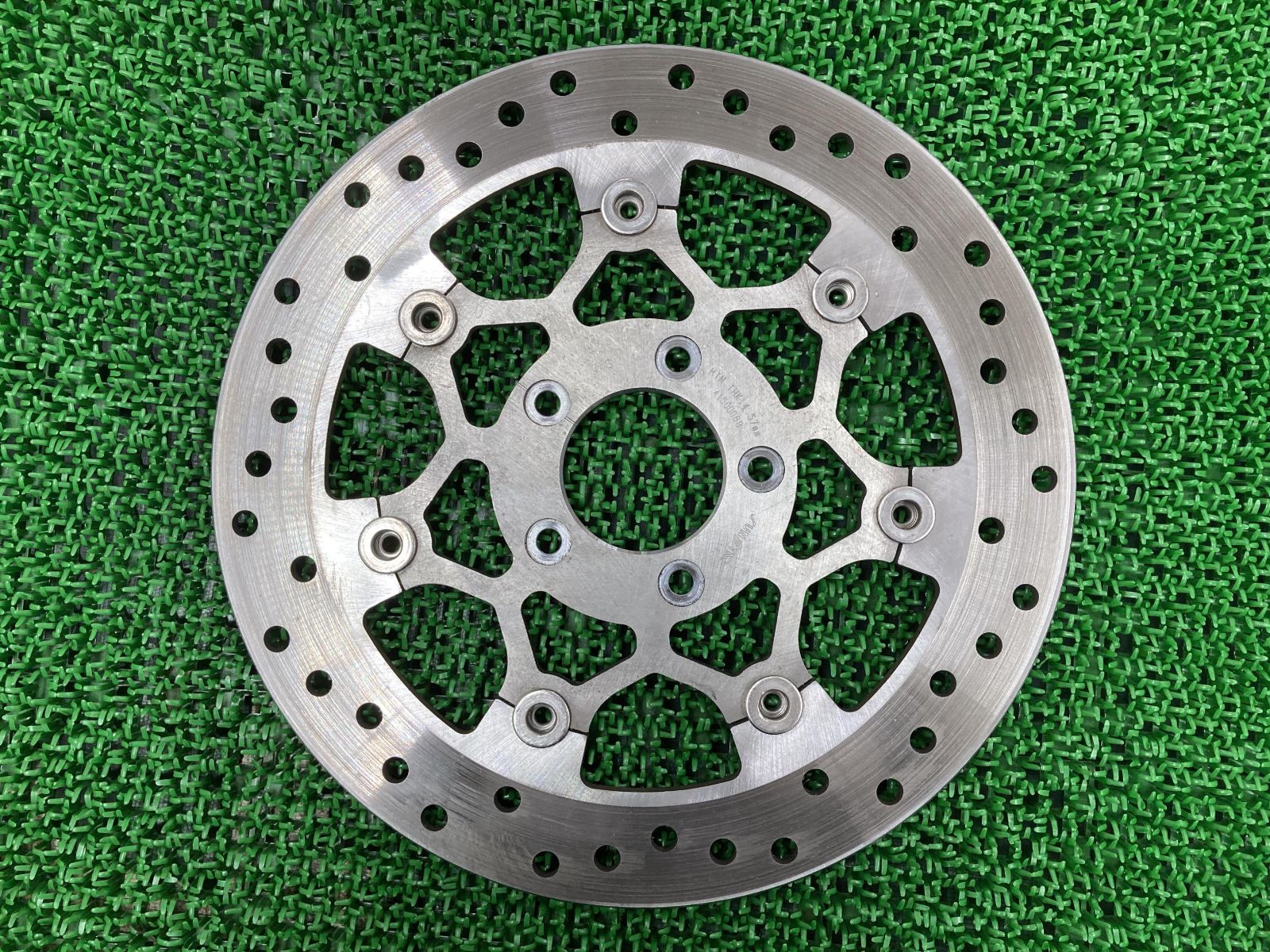 フロントブレーキディスク 片側 41500068 ハーレー 純正 中古 バイク 部品 300mm スポーツスター ソフテイル ツーリング 曲がりなし