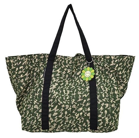 村上隆　特大トートバッグ TAKASHI MURAKAMI｜村上隆 Jungle Camo Big Tote Bag トロピカル