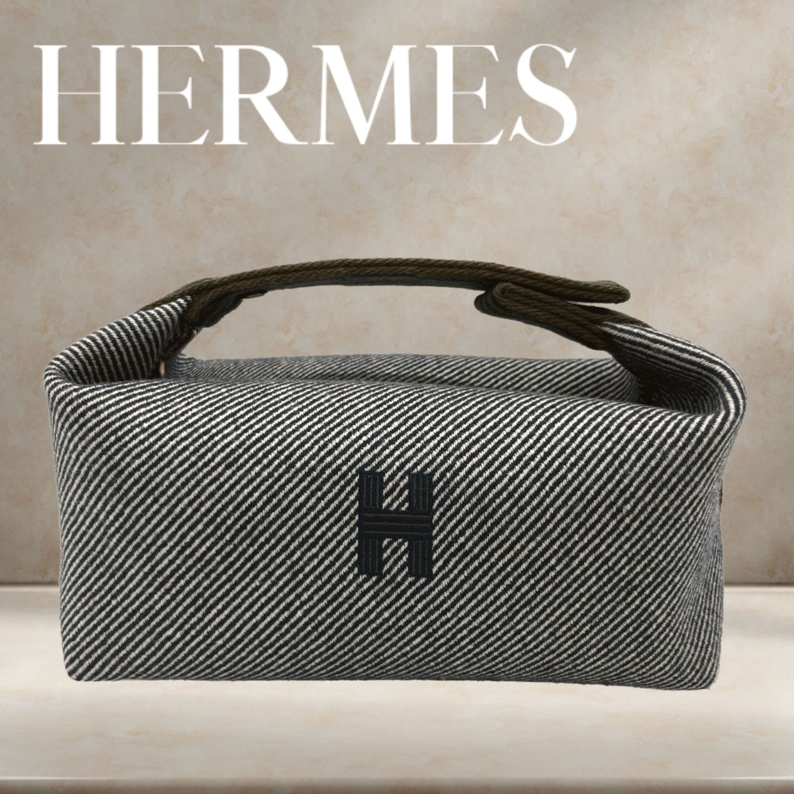 HERMES ブリッドアブラック PM アビス ブルー シルバー金具 【未使用に近い】エルメス ブリッド・ア・ブラック PM