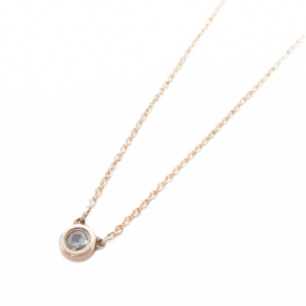 【美品】Tiffany&Co. カラー バイザヤードアクアマリン ペンダント ティファニー TIFFANY&CO. エルサ・ペレッティ カラー バイ ザ ヤード