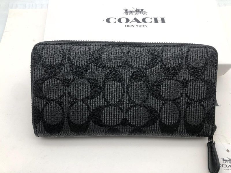 コーチ COACH 長財布 財布シグネチャー アコーディオンラウンドジップ