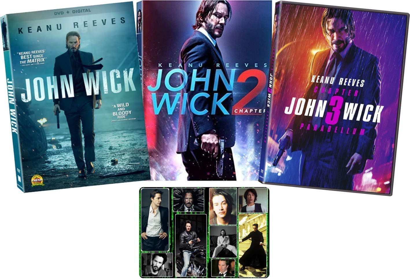 John Wick Chapters 1 3 Complete Dvd Keanu Reeves Movie Series With Bonus Glossy Art Print 9445