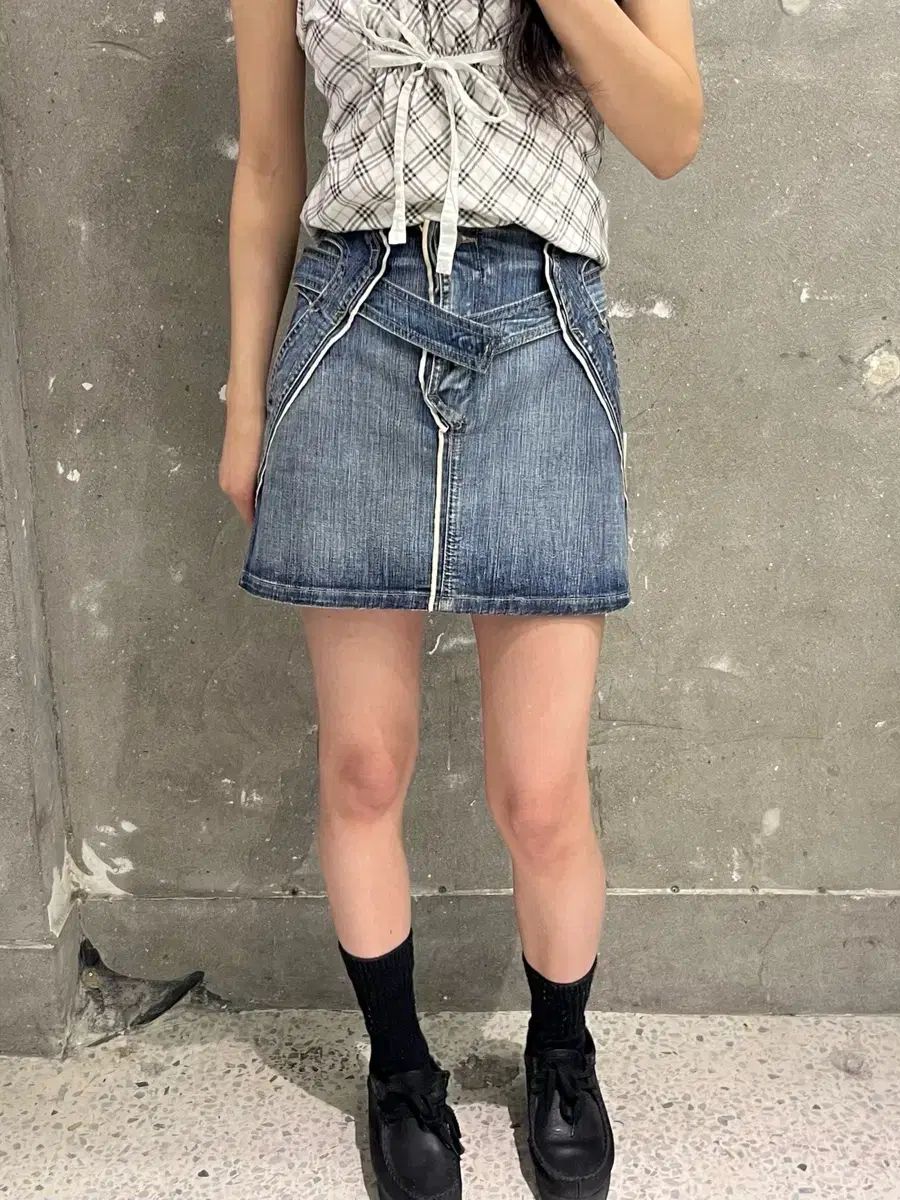 Stella Mccartney ステラマッカートニー デニム ミニ スカート