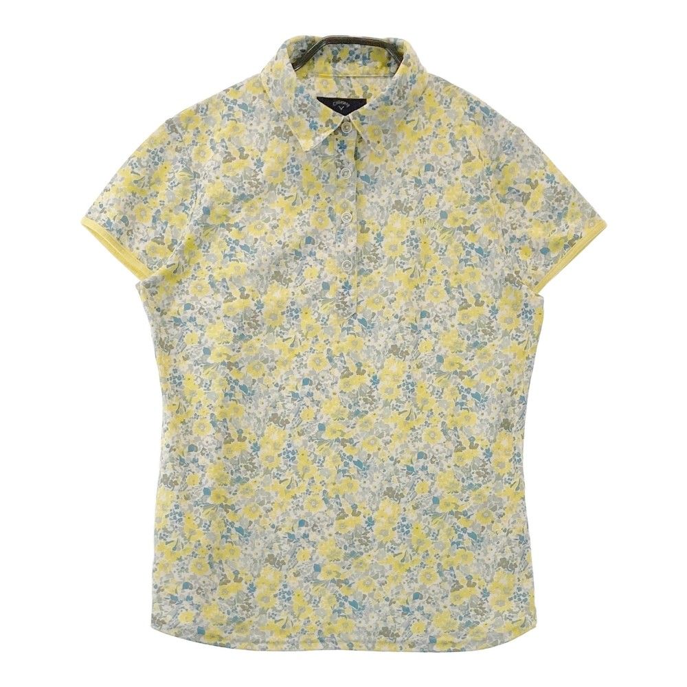 Callaway キャロウェイ 花柄 半袖ポロシャツ ゴルフウェア サイズ：L