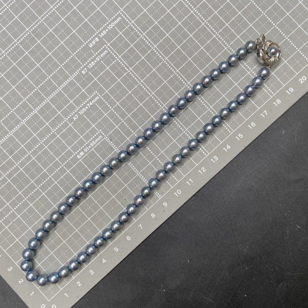 良品 パール ネックレス 約6.8mm 本真珠 アコヤ SILVER刻印あり パールネックレス あこや 本真珠 silver刻印 46cm 極美品 - メルカリ
