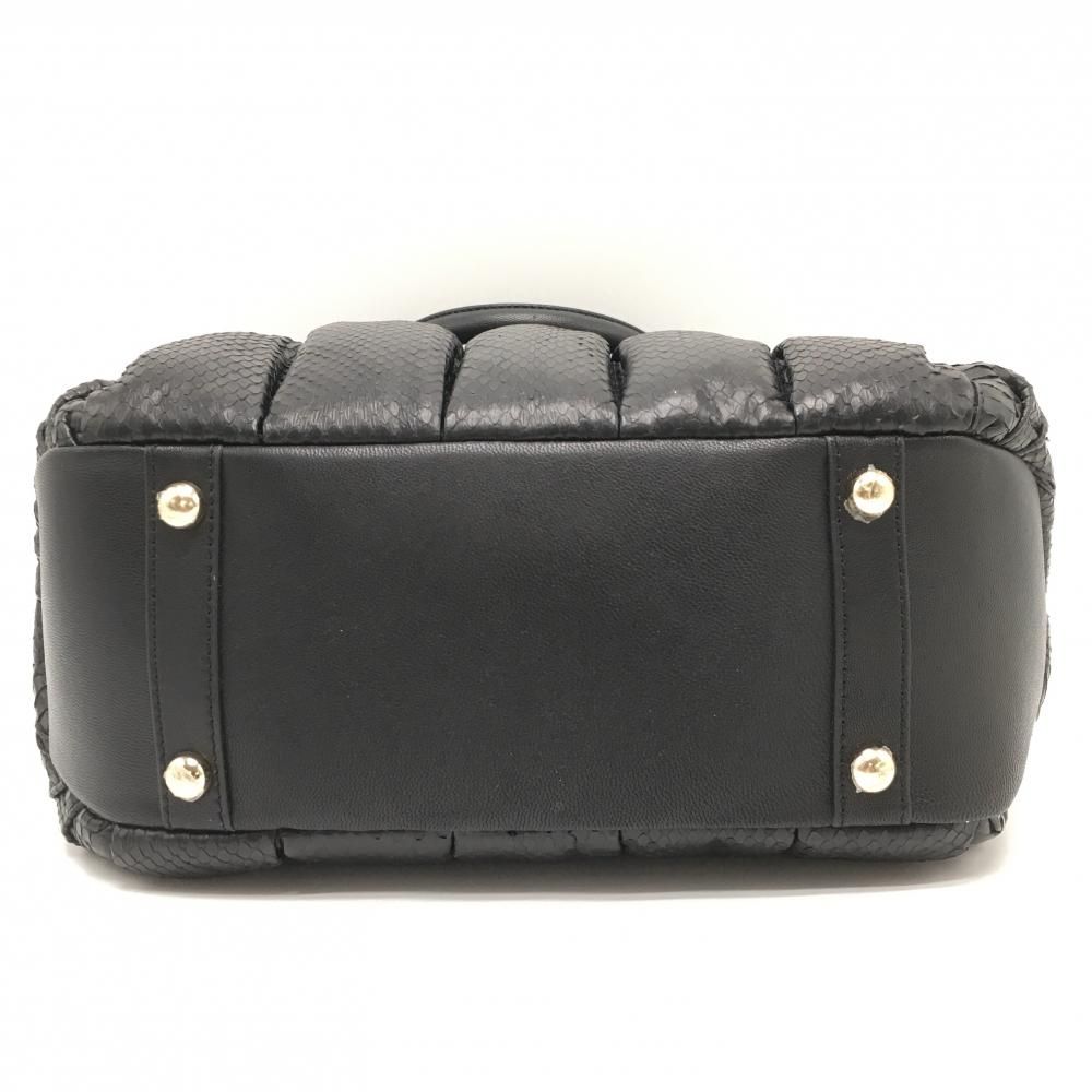 ☆値下げ☆【新品】ムータ 2WAYバッグ 黒 ゴート革 ウォーターパイソン