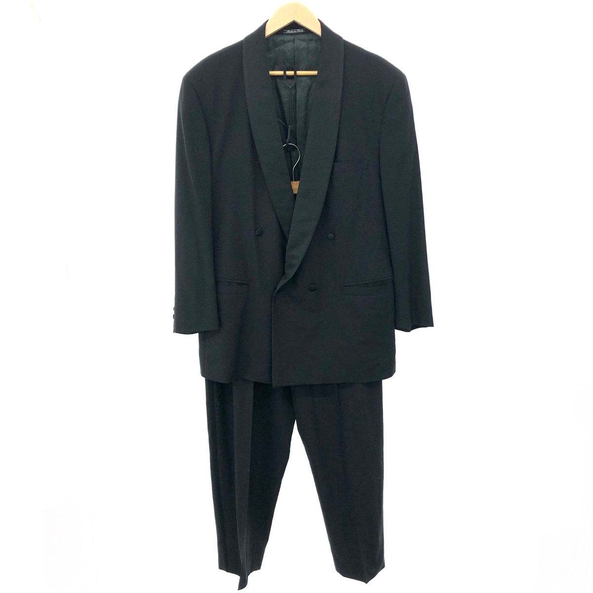 Gianni Versace ジャンニヴェルサーチ ショール セットアップ サイズ 50 パンツ表記なし ブラック メンズ 3タックスラックス 240001145612