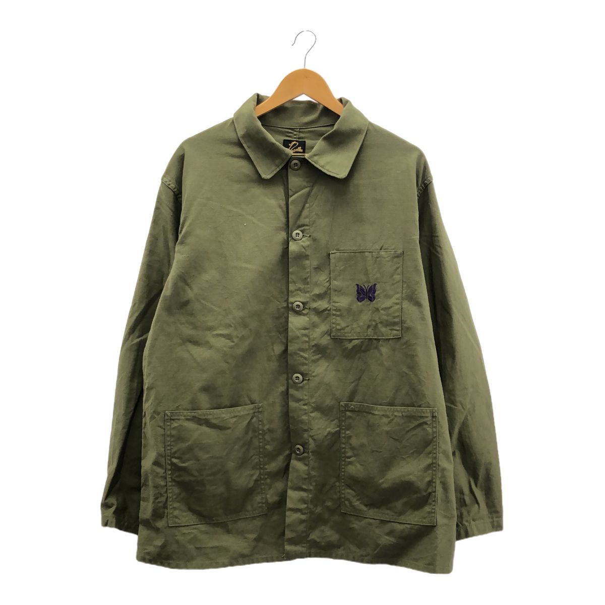 【関税込み】NEEDLES カーキ D.N. カバーオール ジャケット Needles ニードルズ サイズL D.N. Coverall Back Sateen Olive