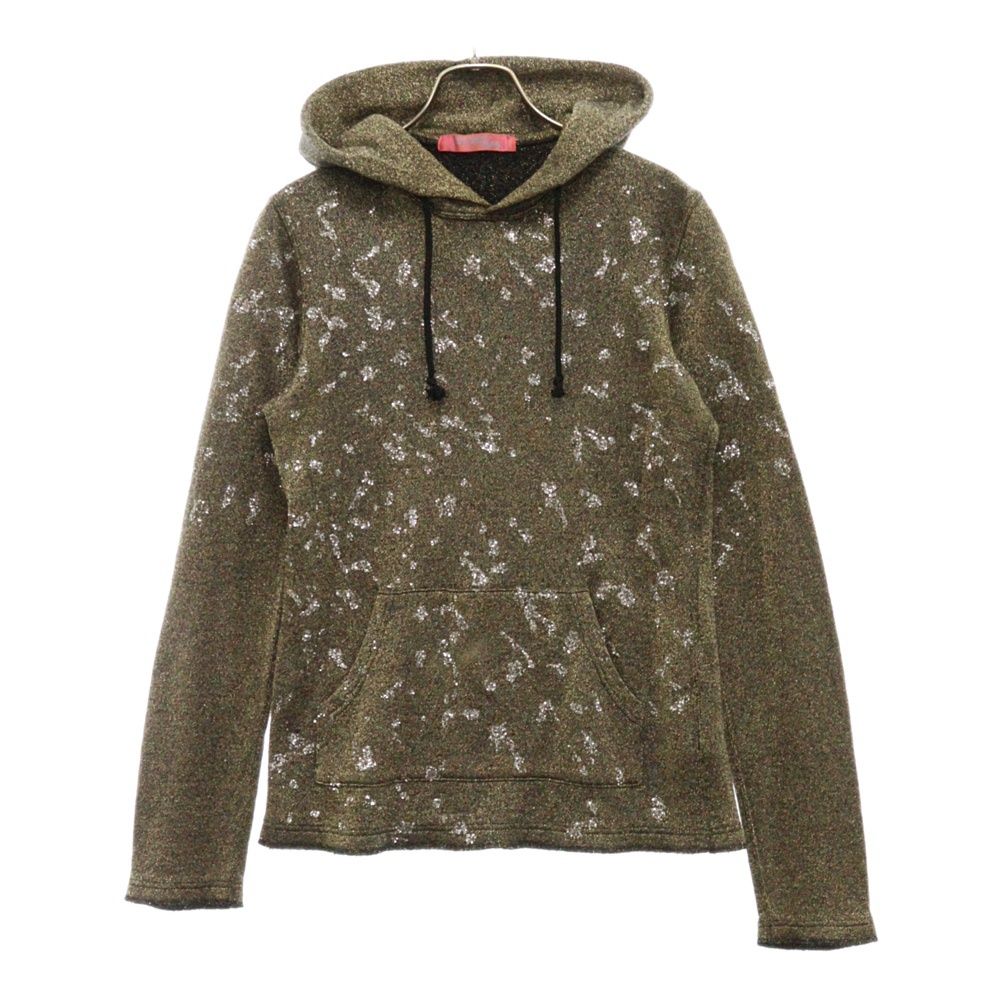 JUNYA WATANABE COMME des GARCONS (ジュンヤワタナベ コムデギャルソン) ラインストーンスウェットプルオーバーパーカー UP-T011 ゴールド