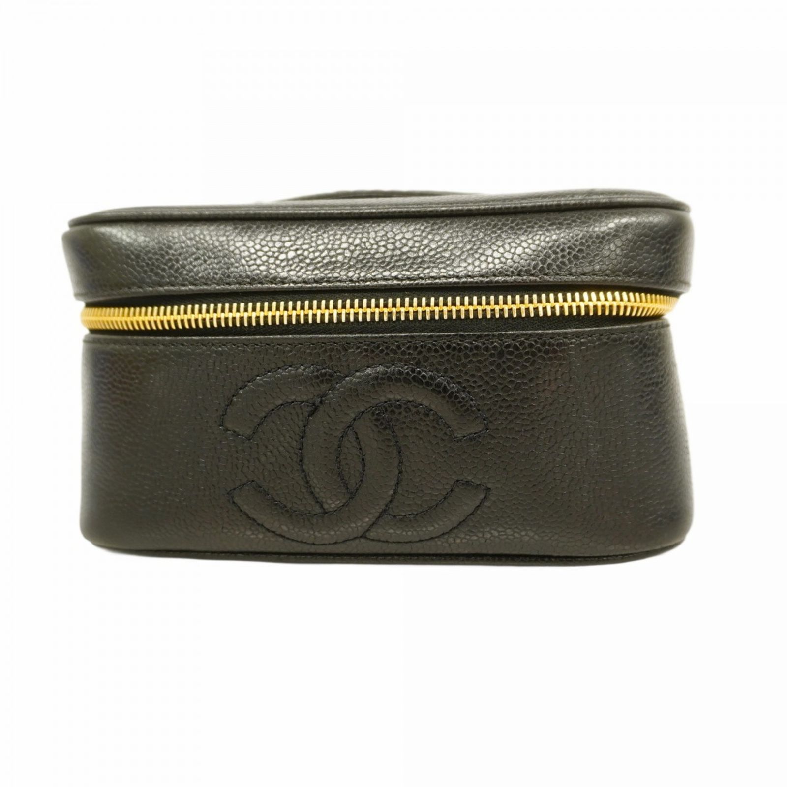 シャネル　CHANEL　バニティバッグ　ブラック CHANEL シャネル 2WAYバニティバッグ キャビアスキン ブラック