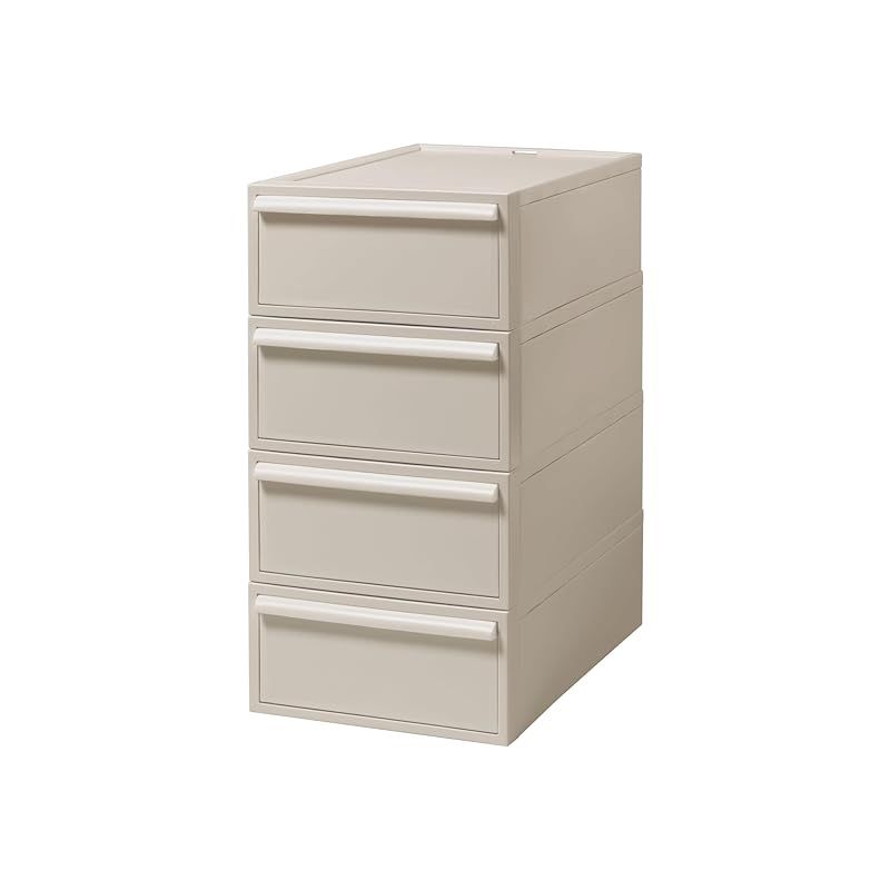 ライクイット like-it 収納ボックス クローゼットシステム 引出し S 4個組 ベージュ CS-D1 4P 奥行き52cm クローゼット収納にピッタリ