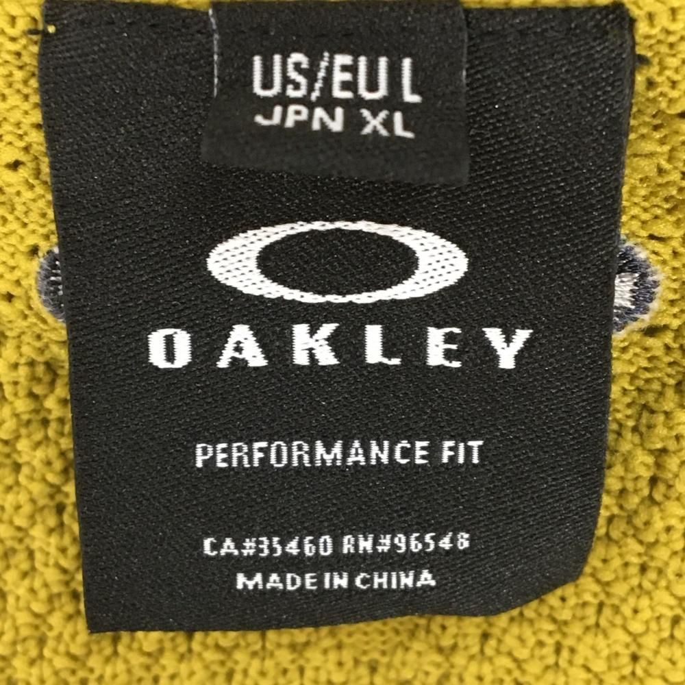 超美品】オークリー ニットジップベスト マスタードイエロー系×グレー