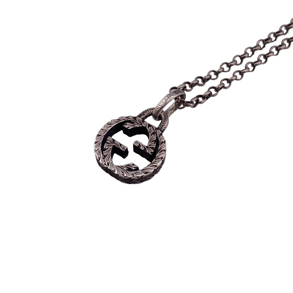 GUCCI/グッチ 4944057 インターロッキング シルバー925 ネックレス