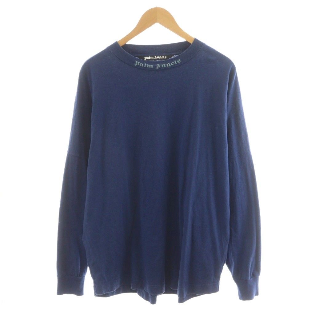 パームエンジェルス PALM ANGELS Tシャツ カットソー 長袖 ロゴ L 紺