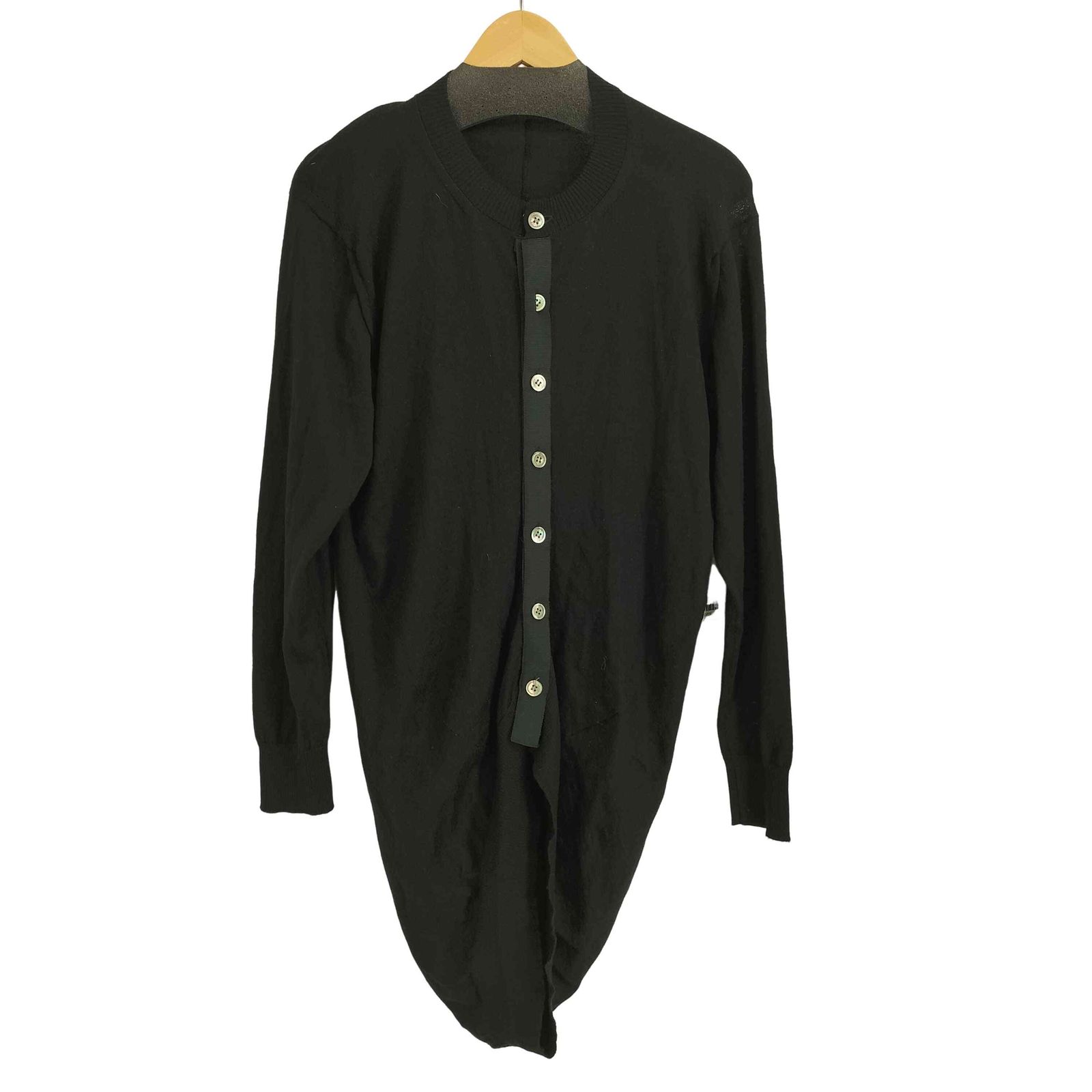 ジュンヤワタナベコムデギャルソン JUNYA WATANABE COMME des GARCONS 11aw 貝ボタン コクーンシルエット ウールギャバ カーディガン レディース 表記無