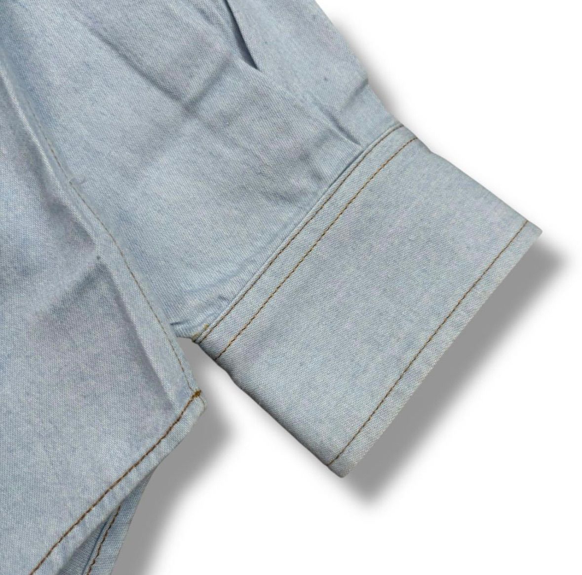 wonderful world 親子テディベア刺繍 薄色デニムシャツ USTAUSTRALIA_COM_AU