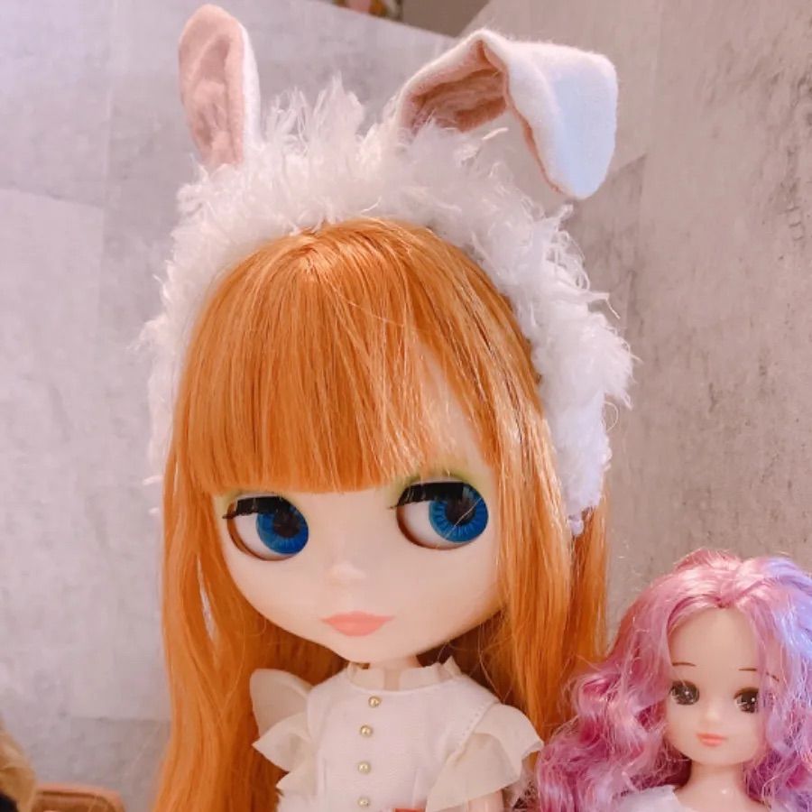 【ドール用】うさぎ耳カチューシャ⭐︎ドール小物⭐︎ブライス⭐︎イーマリーちゃん