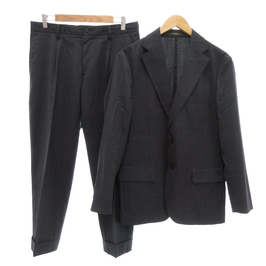 マッキントッシュ ロンドン MACKINTOSH LONDON BREASY JACKET スーツ テーラードジャケット パンツ 2B チェック LL38 グレー系 |UO
