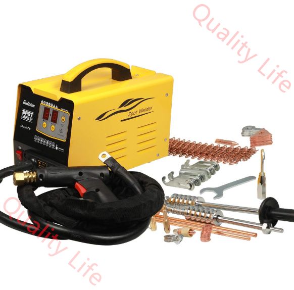 110V 3KW 利用 な 7 つのモード 自動車シート メタル スポット溶接機 車両パネル プーラー 2 つの溶接ガン 小さい溶接スポットには標準 の効率的なラジエーターがあります