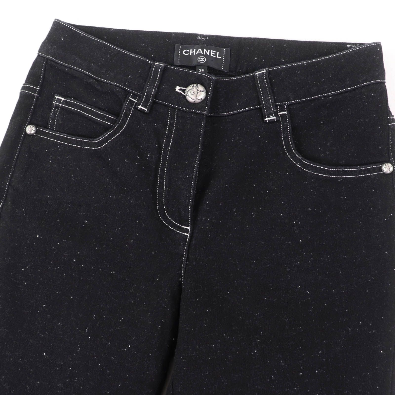 美品☆CHANEL シャネル P57577V43699 ココマークボタン スキニー