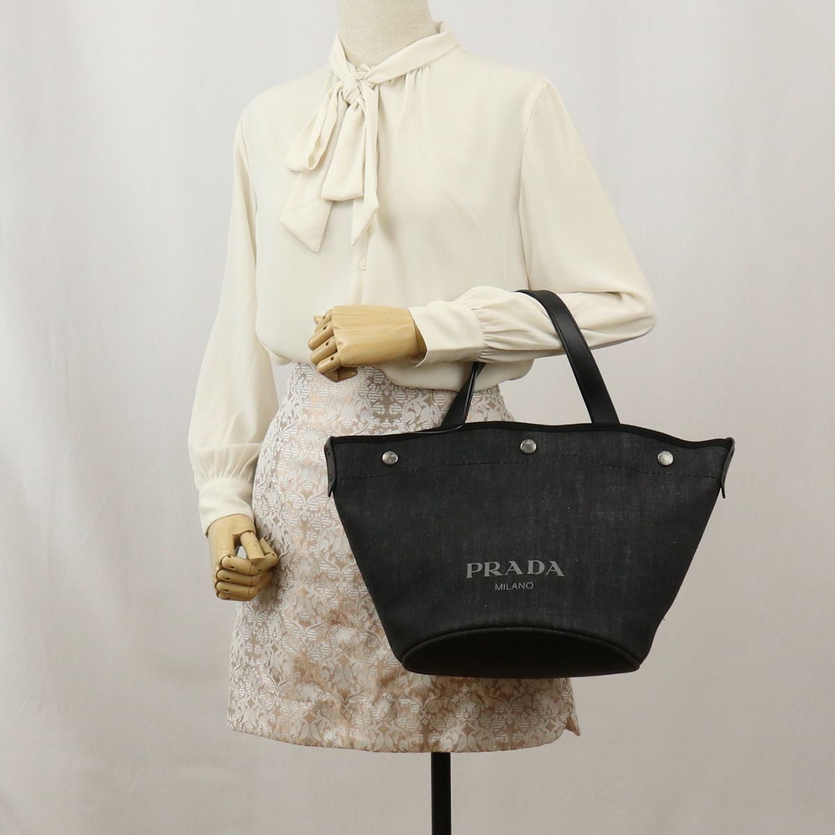 PRADA プラダ PRADA トートバッグ 1BG244 - コットン、レザー 