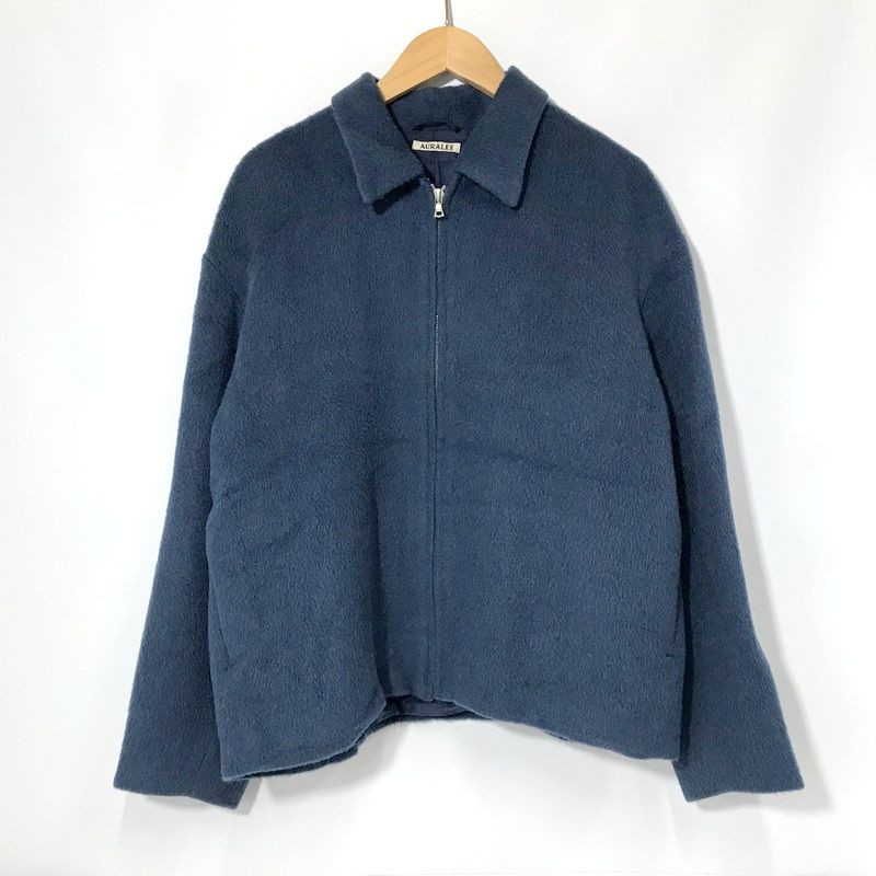 AURALEE ジップブルゾン BABY ALPACA ZIP BLOUSON A7AB01AK ジャケット ジャンパー サイズ4 M相当 ブルー  オーラリー アウター A12051◇ - メルカリ